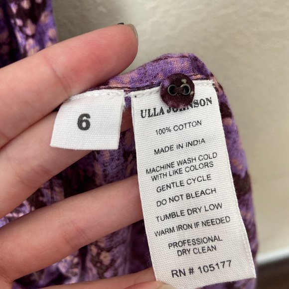 Ulla Johnson NEW Kemala Boho Printed Wrap Midi Dress - Picture 9 of 13